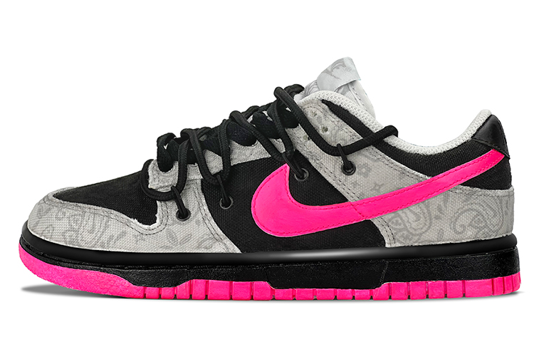 Buy (W) [Sneakers Kustom] Nike Dunk Low ESS 'Paisley Neon Pink Rebel Girl' DJ9955-100(TeamY-女款腰果荧光粉)