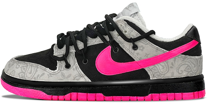 【定制球鞋】 Nike Dunk Low ESS 腰果花 螢光粉 叛逆女孩 低筒 板鞋 女款 粉黑 Buy 【定制球鞋】 Nike Dunk Low ESS 腰果花 螢光粉 叛逆女孩 低筒 板鞋 女款 粉黑
