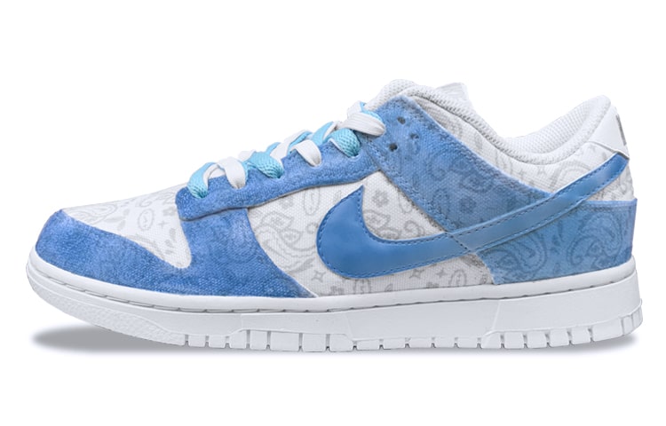 Buy (W) [定制鞋款] 耐克 Dunk Low ESS '佩斯利蓝牛仔' DJ9955-100(Team21-腰果花光变蓝)