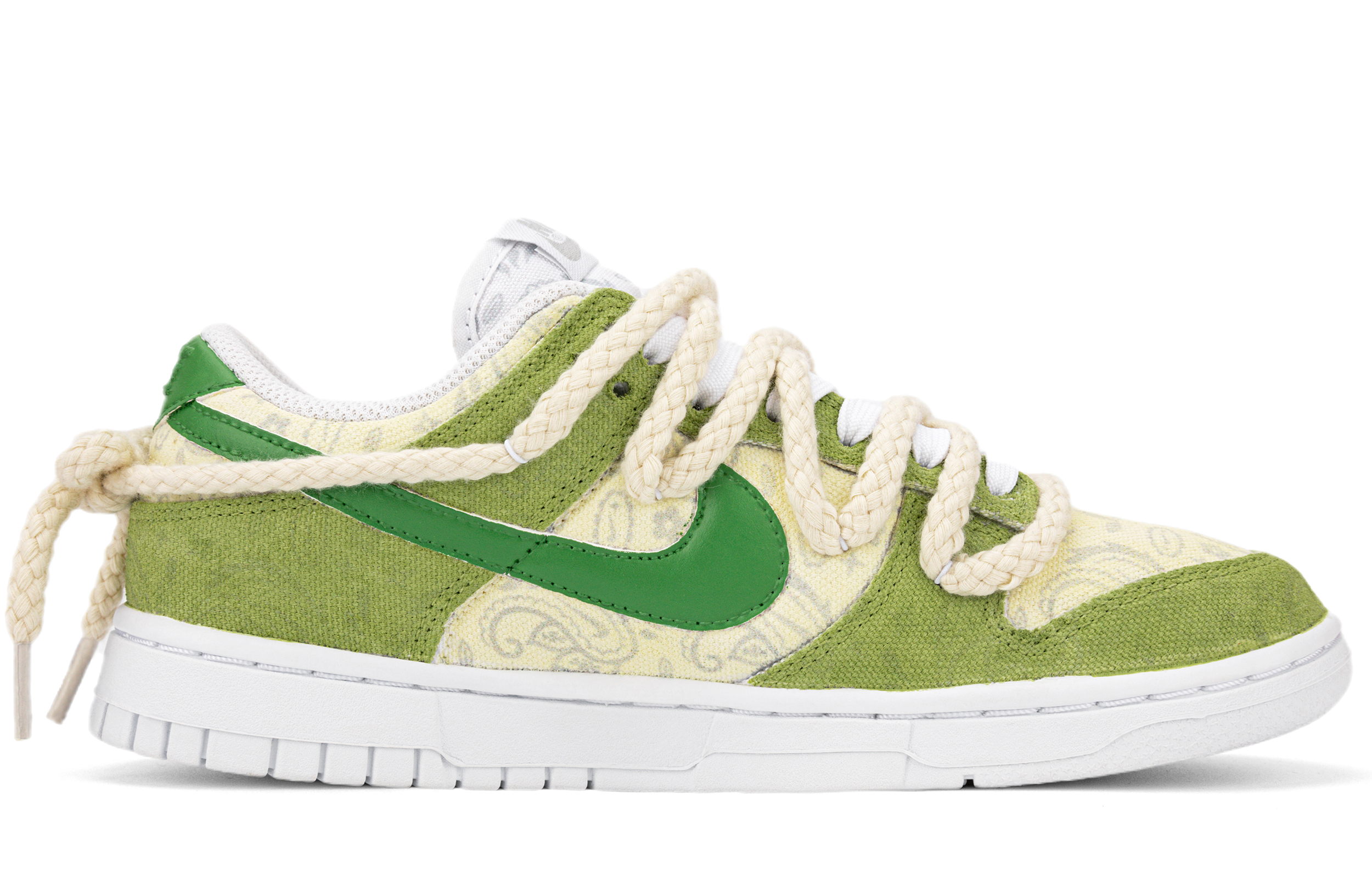 [Custom Shoes] (W) Nike Dunk Low ESS 'Paisley Lime Green' 圖 2