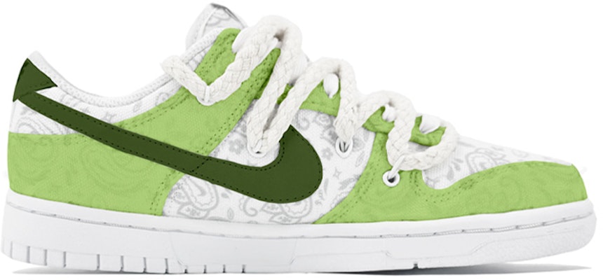 (W) 【カスタムシューズ】(女性用)ナイキ ダンク ロー ESS 'ペイズリーグリーン' DJ9955-100(TeamK-青草汁QD) Order (W) 【カスタムシューズ】(女性用)ナイキ ダンク ロー ESS 'ペイズリーグリーン' DJ9955-100(TeamK-青草汁QD)