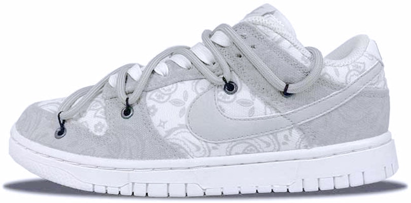 (W) 【カスタムシューズ】(女性) ナイキ ダンク ロー ESS 'ペイズリー グレー セメント' DJ9955-100(Team21-腰果花水泥灰) Order (W) 【カスタムシューズ】(女性) ナイキ ダンク ロー ESS 'ペイズリー グレー セメント' DJ9955-100(Team21-腰果花水泥灰)