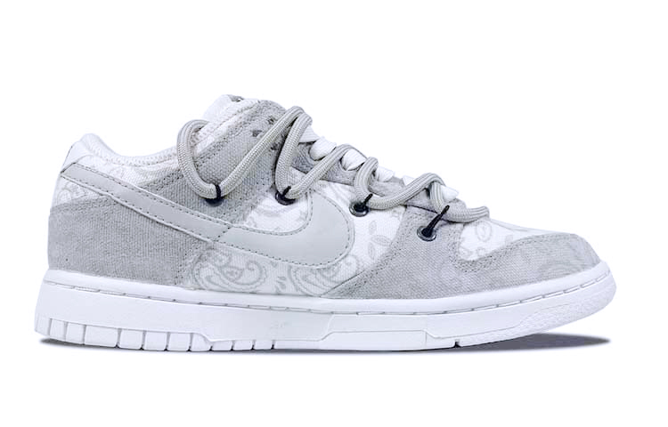 Lookbook (W) 【カスタムシューズ】(女性) ナイキ ダンク ロー ESS 'ペイズリー グレー セメント' DJ9955-100(Team21-腰果花水泥灰)