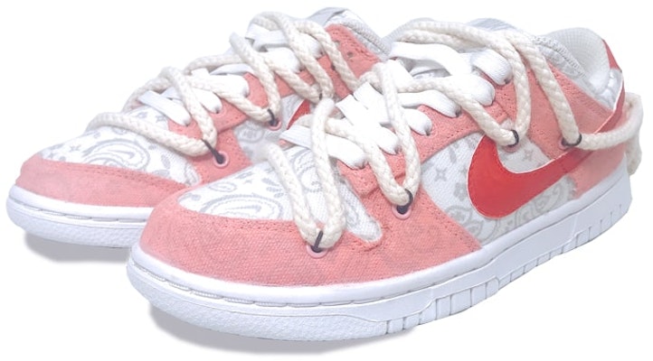 (W) 나이키 덩크 로우 ESS '페이즐리 핑크-화이트' (커스텀) DJ9955-100(Team21-腰果花桃粉S-BOX) Lookbook (W) 나이키 덩크 로우 ESS '페이즐리 핑크-화이트' (커스텀) DJ9955-100(Team21-腰果花桃粉S-BOX)