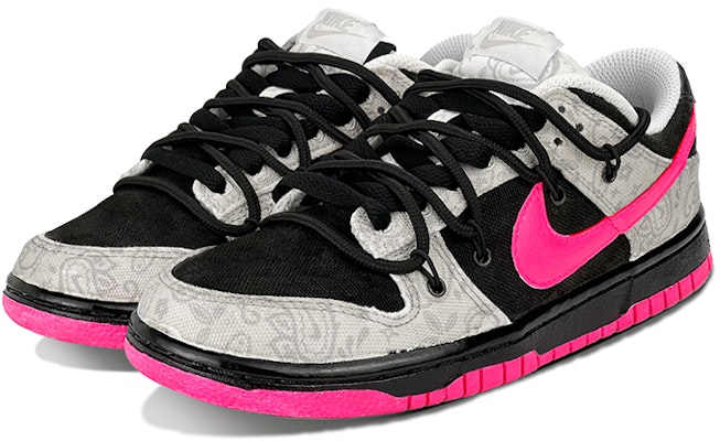 【定制球鞋】 Nike Dunk Low ESS 腰果花 螢光粉 叛逆女孩 低筒 板鞋 女款 粉黑 Lookbook 【定制球鞋】 Nike Dunk Low ESS 腰果花 螢光粉 叛逆女孩 低筒 板鞋 女款 粉黑