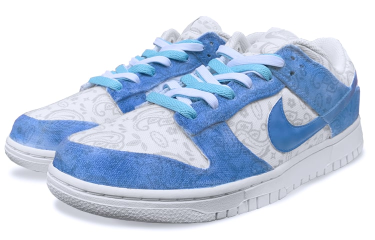 Lookbook (W) [定制鞋款] 耐克 Dunk Low ESS '佩斯利蓝牛仔' DJ9955-100(Team21-腰果花光变蓝)