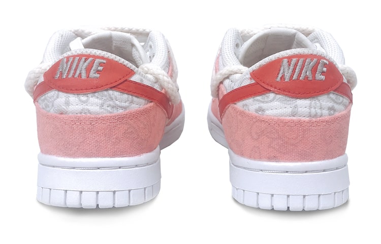 Shop (W) 나이키 덩크 로우 ESS '페이즐리 핑크-화이트' (커스텀) DJ9955-100(Team21-腰果花桃粉S-BOX)