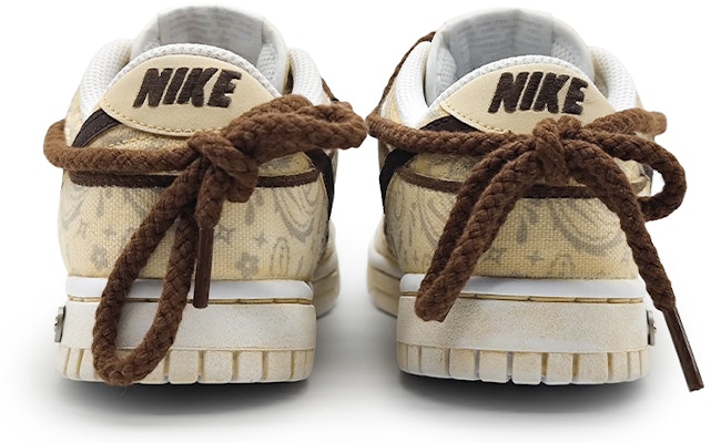 【定製球鞋】 Nike Dunk Low ESS 解構鞋帶 腰果花 生椰拿鐵 金屬銘牌 摩根時尚 低幫 板鞋 女款 黃棕 Purchase 【定製球鞋】 Nike Dunk Low ESS 解構鞋帶 腰果花 生椰拿鐵 金屬銘牌 摩根時尚 低幫 板鞋 女款 黃棕