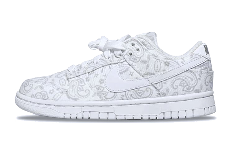 Details for (W) 나이키 덩크 로우 ESS '페이즐리 핑크-화이트' (커스텀) DJ9955-100(Team21-腰果花桃粉S-BOX)