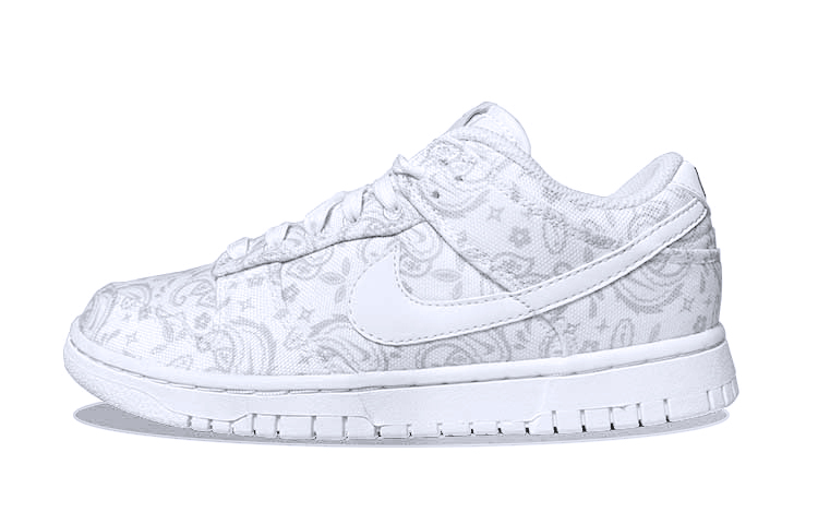 Sizing (W) 【カスタムシューズ】(女性) ナイキ ダンク ロー ESS 'ペイズリー グレー セメント' DJ9955-100(Team21-腰果花水泥灰)