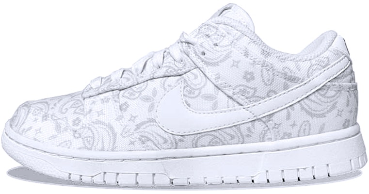 (W) 【カスタムシューズ】(女性) ナイキ ダンク ロー ESS 'ペイズリー グレー セメント' DJ9955-100(Team21-腰果花水泥灰) Sizing (W) 【カスタムシューズ】(女性) ナイキ ダンク ロー ESS 'ペイズリー グレー セメント' DJ9955-100(Team21-腰果花水泥灰)