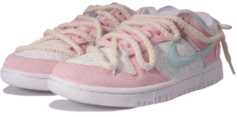 (W) 【カスタムシューズ】(女性) ナイキ ダンク ロー ESS 'ピンク桜バニー - 兎年' DJ9955-100(Team33-粉樱小兔女款) Lookbook (W) 【カスタムシューズ】(女性) ナイキ ダンク ロー ESS 'ピンク桜バニー - 兎年' DJ9955-100(Team33-粉樱小兔女款)