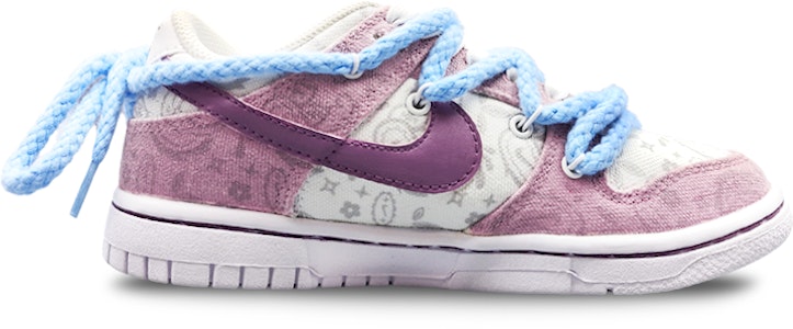 【定製球鞋】 Nike Dunk Low ESS 烏梅子醬 腰果花 麻繩鞋帶 塗鴉 字母 潑墨 低筒 板鞋 女款 粉紫 Order 【定製球鞋】 Nike Dunk Low ESS 烏梅子醬 腰果花 麻繩鞋帶 塗鴉 字母 潑墨 低筒 板鞋 女款 粉紫