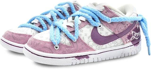 【定製球鞋】 Nike Dunk Low ESS 烏梅子醬 腰果花 麻繩鞋帶 塗鴉 字母 潑墨 低筒 板鞋 女款 粉紫 Lookbook 【定製球鞋】 Nike Dunk Low ESS 烏梅子醬 腰果花 麻繩鞋帶 塗鴉 字母 潑墨 低筒 板鞋 女款 粉紫