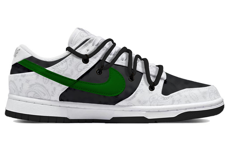 [Custom Shoes] (W) Nike Dunk Low ESS 'Retro Reverse Panda Avocado Paisley' 圖 2