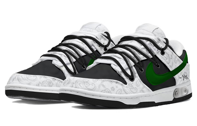 [Custom Shoes] (W) Nike Dunk Low ESS 'Retro Reverse Panda Avocado Paisley' 圖 3