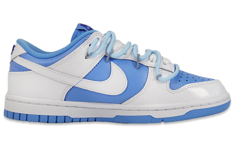Order 【定制球鞋】Nike Dunk Low ESS "反转北卡蓝" 冰雪聖誕 北極冰川 保護動物 可愛北極熊 解構風格潮流復古 低幫 板鞋 女款 藍白