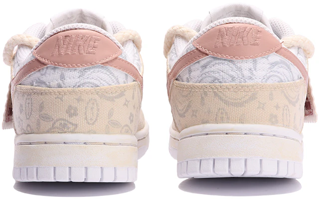 【定製球鞋】Nike Dunk Low ESS 玫瑰布貼 腰果花 復古vibe 做舊氧化 休閒 低幫 板鞋 女款 米粉色 Purchase 【定製球鞋】Nike Dunk Low ESS 玫瑰布貼 腰果花 復古vibe 做舊氧化 休閒 低幫 板鞋 女款 米粉色