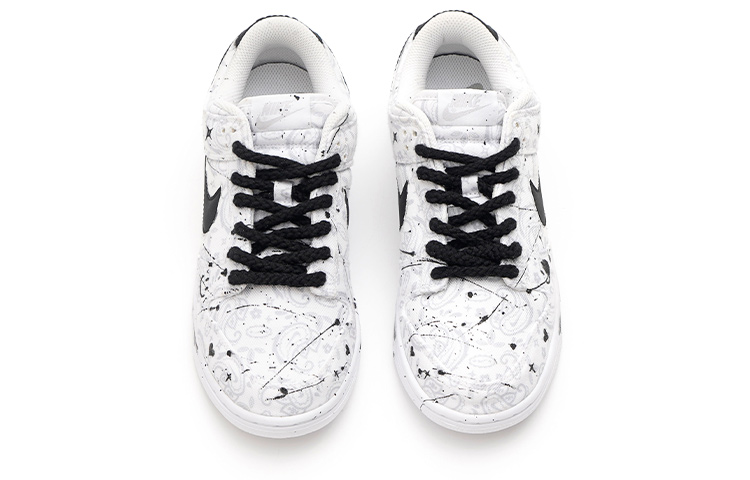 Shop (W) [Sepatu Kustom] Nike Dunk Low ESS 'Star Graffiti Putih Hitam' DJ9955-100(Team15-星星涂鸦)