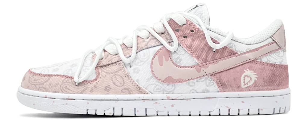 【訂製球鞋】 Nike Dunk 低筒 ESS 腰果花 甜心草莓 特製鞋盒 滑板鞋 女款 粉白 Buy 【訂製球鞋】 Nike Dunk 低筒 ESS 腰果花 甜心草莓 特製鞋盒 滑板鞋 女款 粉白