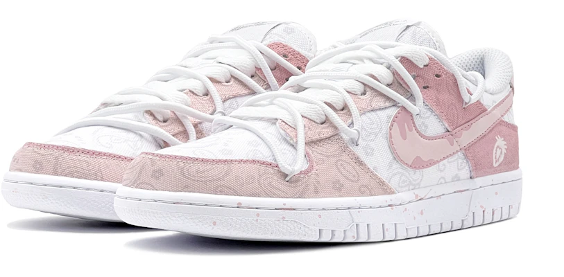 【訂製球鞋】 Nike Dunk 低筒 ESS 腰果花 甜心草莓 特製鞋盒 滑板鞋 女款 粉白 Lookbook 【訂製球鞋】 Nike Dunk 低筒 ESS 腰果花 甜心草莓 特製鞋盒 滑板鞋 女款 粉白