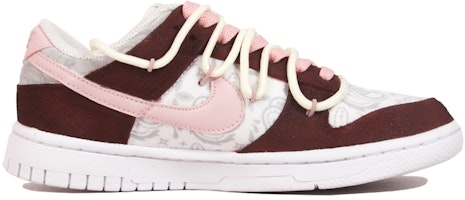 【定製球鞋】Nike Dunk Low ESS 夏日櫻桃 簡約解構 腰果花 低幫 板鞋 女款 酒紅粉色 Order 【定製球鞋】Nike Dunk Low ESS 夏日櫻桃 簡約解構 腰果花 低幫 板鞋 女款 酒紅粉色