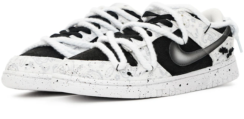 【定制球鞋】 Nike Dunk Low ESS 暗夜精靈 無性別風 低幫 板鞋 女款 白黑 Lookbook 【定制球鞋】 Nike Dunk Low ESS 暗夜精靈 無性別風 低幫 板鞋 女款 白黑