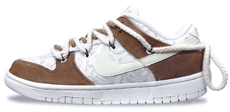 custom-shoes-women-nike-dunk-low-ess-white-brown