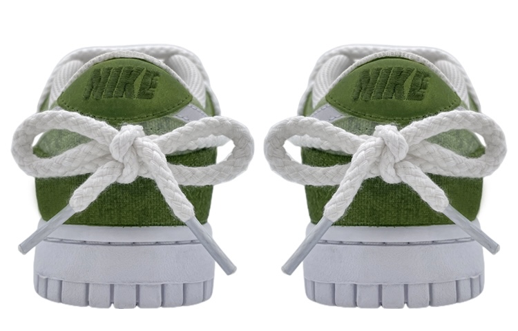 Shop (W) [Zapatillas Personalizadas] Nike Dunk Low ESS 'Blanco Verde Paisley' DJ9955-100(Team44-绿色腰果花)