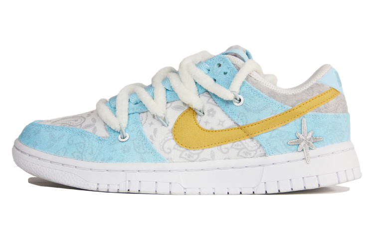 Buy (W) [定制鞋款] 耐克Dunk Low ESS '白色佩斯利' DJ9955-100(TeamJ-圣诞冰蓝腰果花男女款)