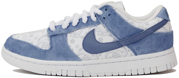 custom-shoes-women-nike-dunk-low-ess-white-paisley-blue-denim-jellyfish
