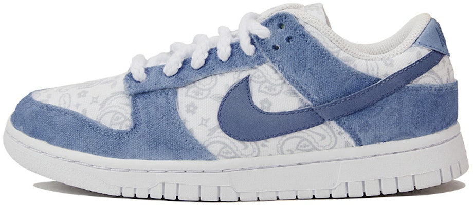 (W) ナイキ ダンク Low 白ペイズリー デニムJF (カスタム) DJ9955-100(Team15-女款牛仔蓝腰果花白蓝) Buy (W) ナイキ ダンク Low 白ペイズリー デニムJF (カスタム) DJ9955-100(Team15-女款牛仔蓝腰果花白蓝)