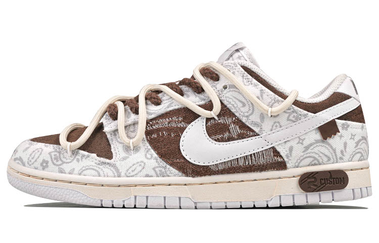 [Custom Shoes] (W) Nike Dunk Low ESS 'White Paisley Patchwork'