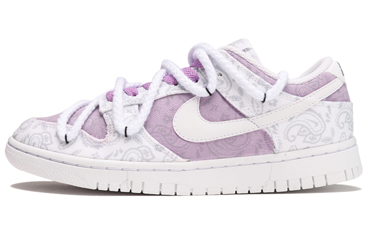 Buy (W) [定制鞋] 耐克Dunk Low ESS '白色Paisley薰衣草' DJ9955-100(TeamThree-女款薰衣草-白紫)