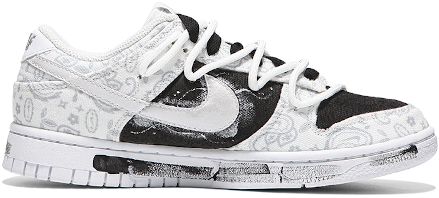 (W) 나이키 덩크 로우 ESS '화이트 페이즐리' (커스텀) DJ9955-100(Team24-女款黑白QD) Order (W) 나이키 덩크 로우 ESS '화이트 페이즐리' (커스텀) DJ9955-100(Team24-女款黑白QD)