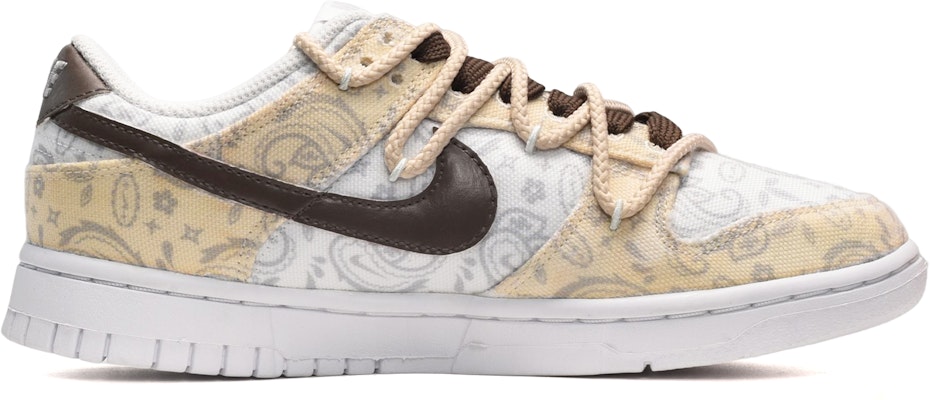 (W) 나이키 덩크 로우 커스텀 '화이트 페이즐리' DJ9955-100(TeamE-女款腰果花黄白棕) Order (W) 나이키 덩크 로우 커스텀 '화이트 페이즐리' DJ9955-100(TeamE-女款腰果花黄白棕)