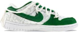Order 【定制球鞋】Nike Dunk Low ESS "White Paisley" 國粹 麻將恭喜發財 紅中 財運 解構 低筒 板鞋 女款 翠綠