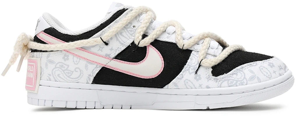 【定制球鞋】Nike Dunk Low ESS "白色佩斯利" 電競少女 甜酷 低幫 板鞋 女款 黑粉 Order 【定制球鞋】Nike Dunk Low ESS "白色佩斯利" 電競少女 甜酷 低幫 板鞋 女款 黑粉