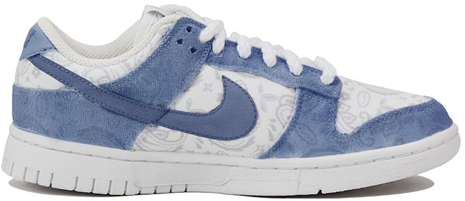 (W) ナイキ ダンク Low 白ペイズリー デニムJF (カスタム) DJ9955-100(Team15-女款牛仔蓝腰果花白蓝) Order (W) ナイキ ダンク Low 白ペイズリー デニムJF (カスタム) DJ9955-100(Team15-女款牛仔蓝腰果花白蓝)