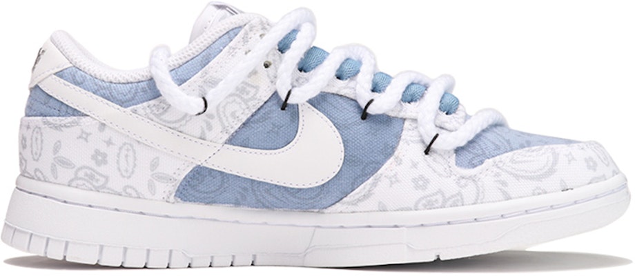 (W) 나이키 덩크 로우 ESS '화이트 페이즐리' (커스텀) DJ9955-100(TeamThree-女款腰果花-白蓝) Order (W) 나이키 덩크 로우 ESS '화이트 페이즐리' (커스텀) DJ9955-100(TeamThree-女款腰果花-白蓝)