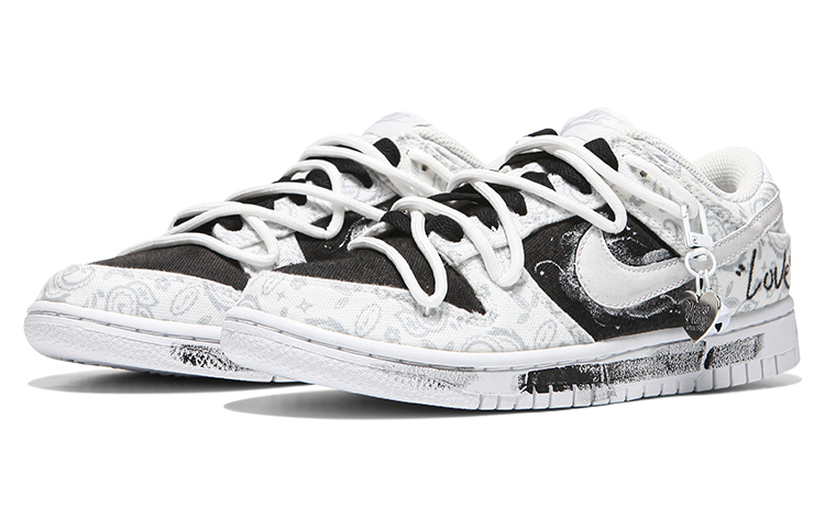 Lookbook (W) 나이키 덩크 로우 ESS '화이트 페이즐리' (커스텀) DJ9955-100(Team24-女款黑白QD)