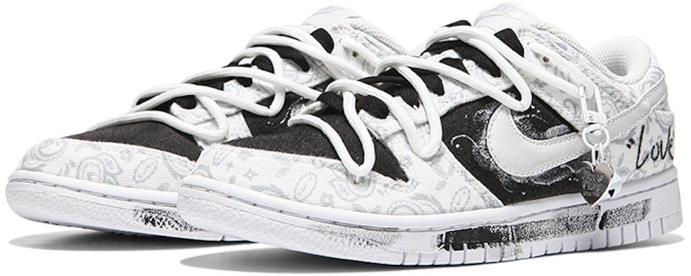 (W) 나이키 덩크 로우 ESS '화이트 페이즐리' (커스텀) DJ9955-100(Team24-女款黑白QD) Lookbook (W) 나이키 덩크 로우 ESS '화이트 페이즐리' (커스텀) DJ9955-100(Team24-女款黑白QD)