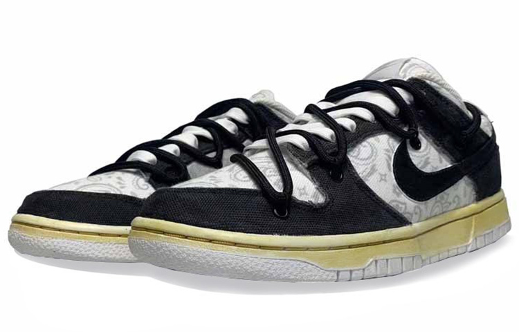 Lookbook (W) [Sepatu Kustom] Nike Dunk Low ESS 'White Paisley' Putih DJ9955-100(Team21-腰果花墨钰)