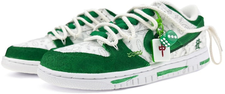 (W) 나이키 덩크 로우 커스텀 '화이트 페이즐리 마작' DJ9955-100(Team40-国粹恭喜发财麻将绿) Lookbook (W) 나이키 덩크 로우 커스텀 '화이트 페이즐리 마작' DJ9955-100(Team40-国粹恭喜发财麻将绿)