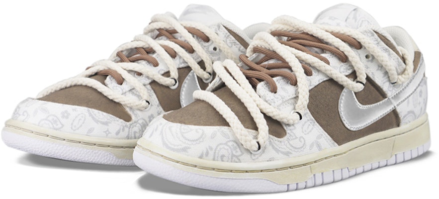 【訂製球鞋】 Nike Dunk Low ESS 腰果花 清新 高街 低幫 板鞋 女款 白棕 特殊禮盒 Lookbook 【訂製球鞋】 Nike Dunk Low ESS 腰果花 清新 高街 低幫 板鞋 女款 白棕 特殊禮盒