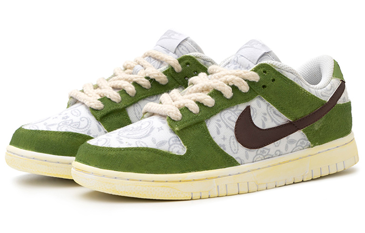 Lookbook (W) [Custom Shoes] Nike Dunk Low ESS 'Blanco Paisley - Verde Aguacate' DJ9955-100(Team15-牛油果奶咖QD)