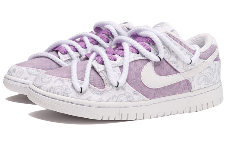 Lookbook (W) [定制鞋] 耐克Dunk Low ESS '白色Paisley薰衣草' DJ9955-100(TeamThree-女款薰衣草-白紫)