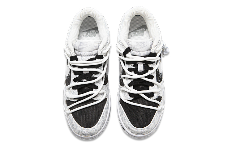 Shop (W) 나이키 덩크 로우 ESS '화이트 페이즐리' (커스텀) DJ9955-100(Team24-女款黑白QD)