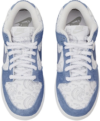 (W) ナイキ ダンク Low 白ペイズリー デニムJF (カスタム) DJ9955-100(Team15-女款牛仔蓝腰果花白蓝) Shop (W) ナイキ ダンク Low 白ペイズリー デニムJF (カスタム) DJ9955-100(Team15-女款牛仔蓝腰果花白蓝)