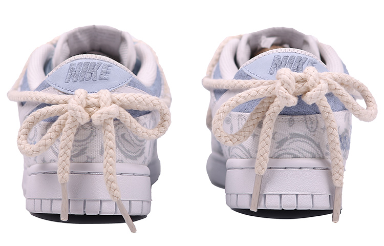 Shop (W) 나이키 덩크 로우 ESS '화이트 페이즐리' (커스텀) DJ9955-100(Team4-女款雾霾腰果花)